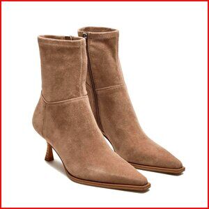 Women's Ankle Boots Stiletto High Heel Pointed Toe Side Zipper Dress Boots